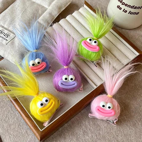 Carino Fermaglio per Capelli a Becco d'Anatra in Peluche Bambola Divertente Kawaii Cartoon Forcina Dopamina Accessori per Capelli Dolci per Donne Ragazze