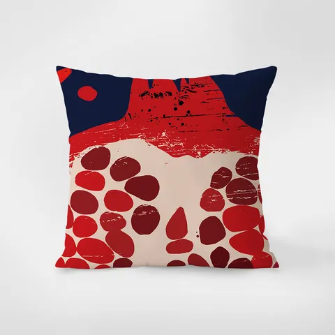 Funda de Cojín Decorativa de Terciopelo con Estampado de Fruta Pop Art Estilo Nórdico Funda de Cojín Cuadrada para Sofá Sin Relleno