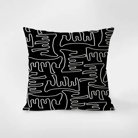 Housse de Coussin en Velours Moderne Nordique Impression d'Art Abstrait Housse de Coussin pour Canapé Salon Décoration