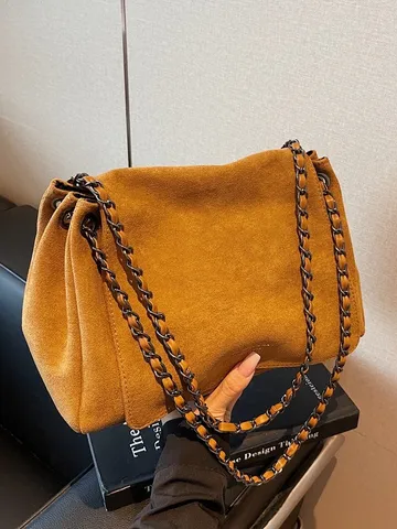 Minimalistisch PU Leder Umhängetasche Für Damen Einifarbig Kette Unterarmtasche Große Kapazität Tote Bag Alltag Tasche