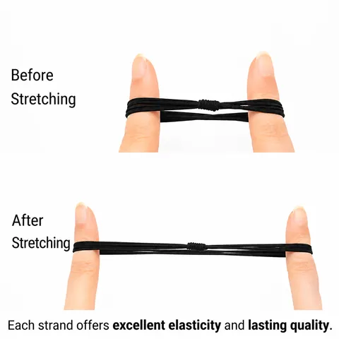 Coletas de Alta Elasticidad Minimalistas Soporte de Cola de Caballo Duradero Negro y Color Mixto Accesorios para el Cabello de Mujer