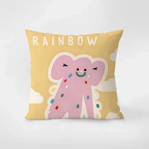 Fodera per Cuscino con Animali Cartoon Stile Nordico Fodera in Peluche Geometrica Astratta per Divano Auto Casa