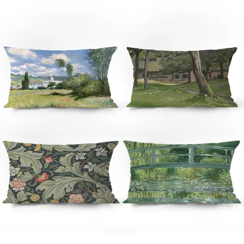 Moderno Minimalista Paesaggio Arte Stampa Peluche Fodera per Cuscino Decorativo Divano Auto Cuscino Schienale