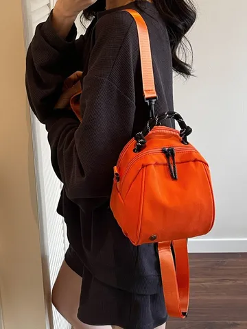 Damen Nylon Rucksack Casual Pendler Umhängetasche Kleine Shell Rucksack Mode Vielseitiger Daypack