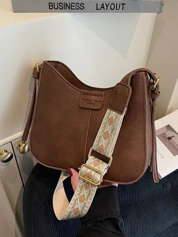 Damen Mode PU Leder Umhängetasche Kleine Beuteltasche Satteltasche Vintage Schick Schultertasche Lässige Tägliche Handtasche
