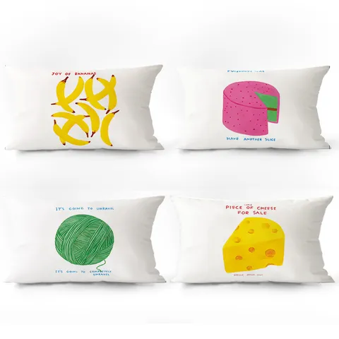 Federa per Cuscino Decorativo in Velluto Stile Crema Dopamina Nordica Simpatica Stampa di Lettere per Divano Soggiorno