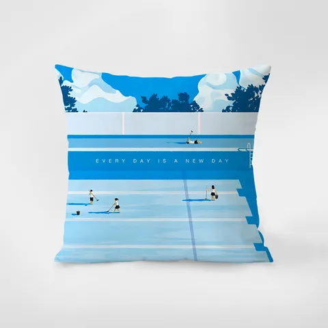 Fodera per Cuscino Blu Serie Nordica Fodera per Cuscino Stampata in Peluche per Divano Soggiorno