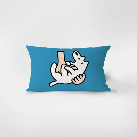 Fodera per Cuscino Decorativo in Peluche con Stampa di Cane Carino Cartone Animato Nordico Divano Soggiorno Comodino Senza Anima