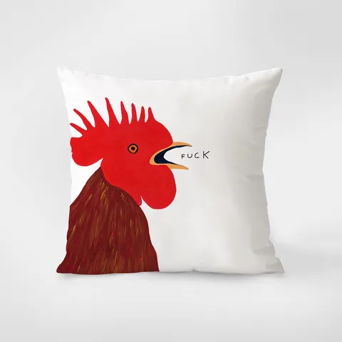 Housse de Coussin Décorative en Peluche avec Illustration Artistique et Slogan pour Salon et Chambre à Coucher