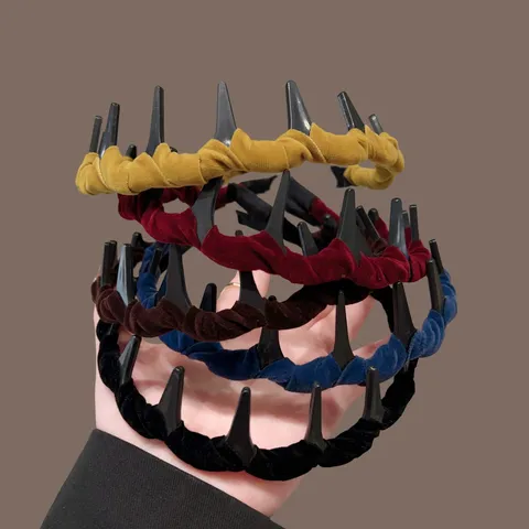 Estilo Coreano Diadema de Terciopelo Mujer Diadema Dentada Antideslizante Diario Lavado de Cara Aro de Cabello Accesorios