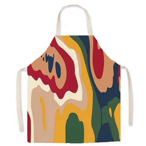Nordique Artistique Impression Cuisine Tablier Mignon Dessin Animé Cuisson Bib Tablier Ménage Nettoyage Blouse