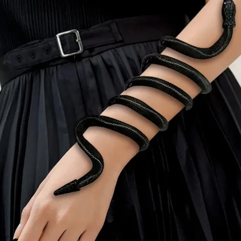 Punk Retro Avvolgente Serpente Catena da Braccio Lega Polsino Bracciale Braccialetto per Donne Gioiello Corpo Gotico Moda
