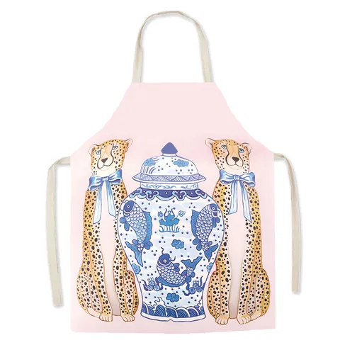 Delantal Estampado Retro Americano Sin Mangas Cocina Cocinar Hornear Antimanchas Delantales de Poliéster Para Mujeres Hombres Adultos Niños