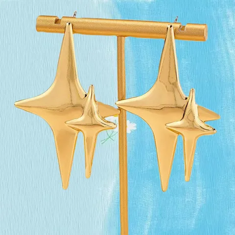 Geometric Star Stud Earrings For Women Simple Fashion Colorful Star Earring Candy Color Daily Versatile Jewelry