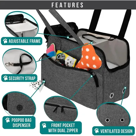 Tragbare Haustier-Tragetasche Atmungsaktives Oxford-Gewebe Handtasche Für Kleine Hunde Katzen Multi-Taschen Reise-Haustiertasche