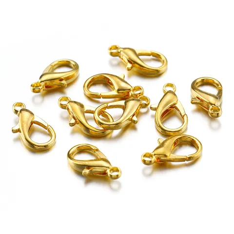 Alloy Lobster Clasps Necklace Bracelet Connectors Jewelry Making Findings DIY Craft Supply Assorted Metallic Colors