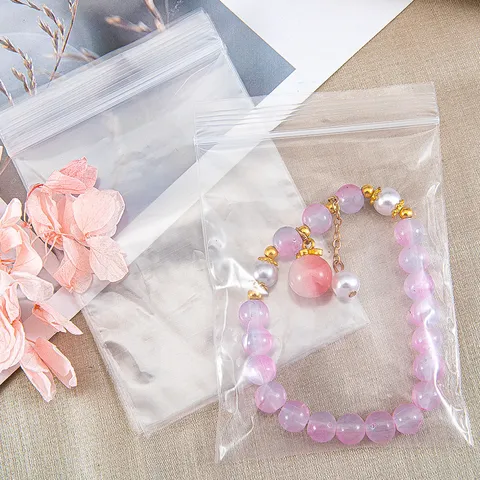 Transparent PE Resealable Plastic Ziplock Bags Clear Small Jewelry Storage Bags Packaging Bags Seal Bags