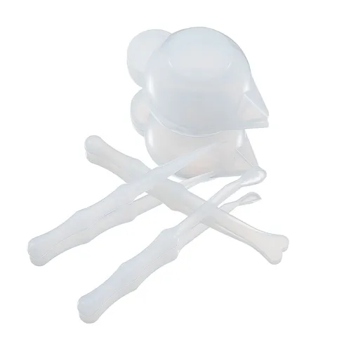 DIY Silicone Resin Mixing Cup Dispensing Tool Epoxy Resin Craft Making Tool Set Silicone Stirring Stick Scraper Spoon Craft Accessories
