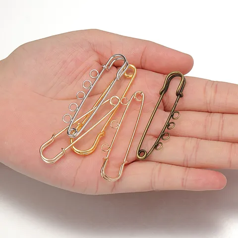 Legierung Sicherheitsnadel Brosche DIY Schmuckzubehör Mit Mehreren Ringen Mehrfarbige Dekorative Nadel Für Kleidung Zubehör