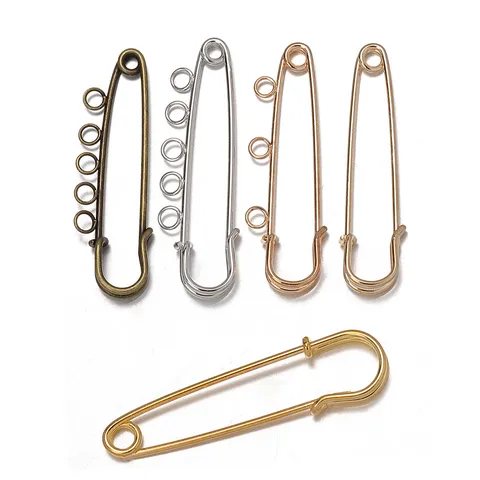 Legierung Sicherheitsnadel Brosche DIY Schmuckzubehör Mit Mehreren Ringen Mehrfarbige Dekorative Nadel Für Kleidung Zubehör