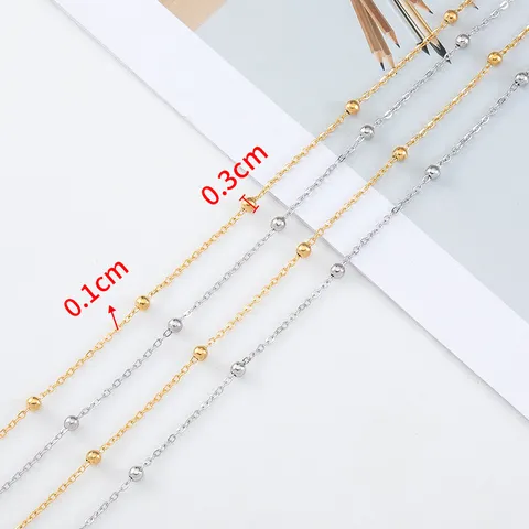 Roestvrijstalen Kogelketting Goud En Zilver Gegalvaniseerd DIY Trui Ketting Sieraden Maken Accessoires