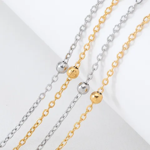 Roestvrijstalen Kogelketting Goud En Zilver Gegalvaniseerd DIY Trui Ketting Sieraden Maken Accessoires