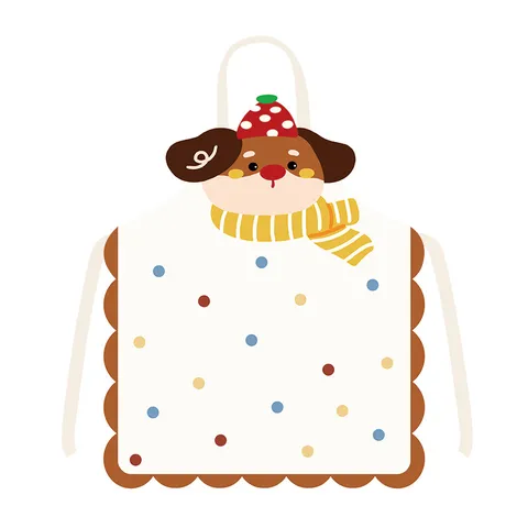 Mignon Tablier de Cuisine Imprimé Chiot de Dessin Animé Adulte Enfants Imperméable Anti-Salissure Tablier de Chef