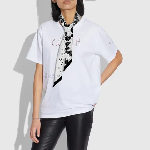 Dames Mode Satijn Twill Zijden Sjaal Camellia Letter Print Lange Lint Haarsjaal Tas Sjaal Elegante Neksjaal Cadeau