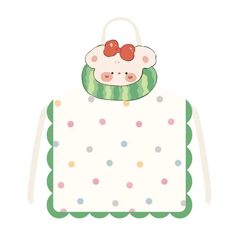 Lindo Dibujo Animado Animal y Fruta Estampado Delantal Sin Mangas Cocina Cocinar Babero Impermeable Para Limpieza del Hogar Adultos Niños