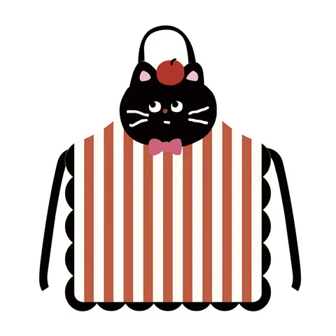 Delantal Sin Mangas Estampado De Gato Kawaii Delantal De Cocina Antimanchas De Dibujos Animados Para Adultos Niños Ropa De Trabajo Doméstica