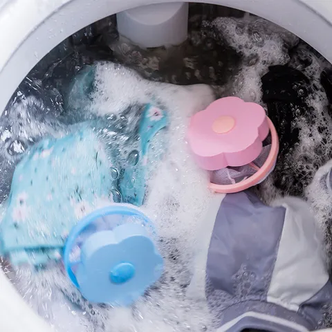 Pruimenbloesem Wasmachine Drijvende Pluis Net Zak Haarvanger Herbruikbare Wasfilter Zakje Reiningingsgereedschap
