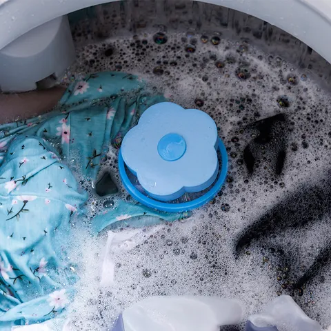 Pruimenbloesem Wasmachine Drijvende Pluis Net Zak Haarvanger Herbruikbare Wasfilter Zakje Reiningingsgereedschap