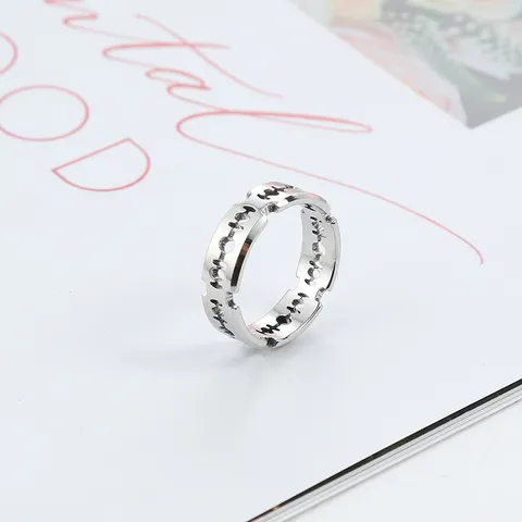 Anillo de Hoja de Afeitar de Acero Inoxidable Hip Hop Punk para Hombre Anillo Geométrico Único Moda Streetwear Joyería Fresca Regalo