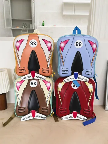 Cartoon 3D Racing Car Shaped Kids Backpack Kindergarten EVA Eggshell School Bag Spine Protection For Boys Girls