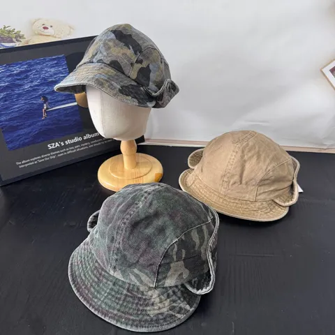 Women's Vintage Washed Denim Bucket Hat Cotton Sunshade Fisherman Hat With Foldable Brim For Autumn Outdoor Travel Retro Cap