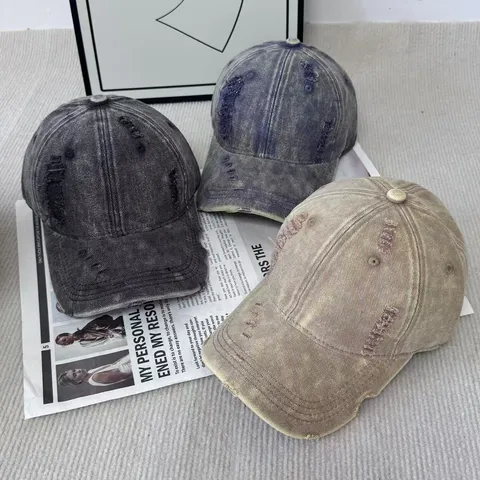 Gorra de Béisbol Vintage Desgastada Unisex Color Sólido Casual Protección Solar Sombrero de Papá Moda Deporte al Aire Libre