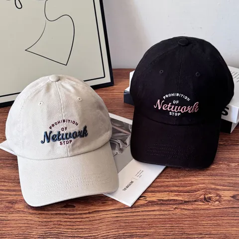 Gorra de Béisbol Unisex Vintage con Letras Bordadas de Algodón Ajustable Sombrero Casual para Primavera Otoño Hombres Mujeres