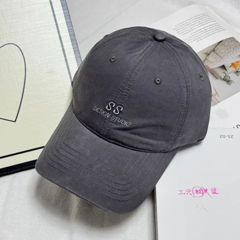 Gorra de Béisbol Unisex de Algodón Lavado Bordado de Letras Borde Curvo Protección Solar Casual Deportiva para Hombres Mujeres