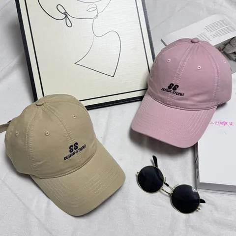 Gorra de Béisbol Unisex de Algodón Lavado Bordado de Letras Borde Curvo Protección Solar Casual Deportiva para Hombres Mujeres