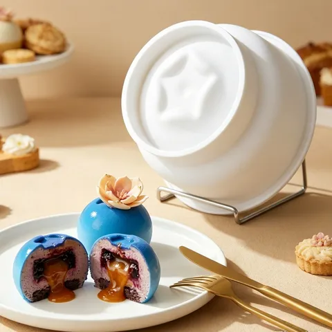 Mini Frucht Silikon Kuchenform Donut Apfel Blaubeere Mousse Schokolade Backform Lebensmittelecht Küche Backgeschirr
