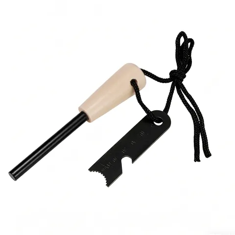 Outdoor Houten Handvat Magnesium Vuurstarter Kamperen Overlevingsgereedschap