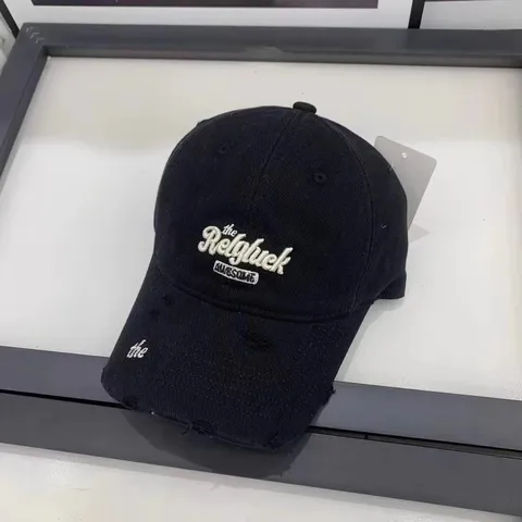 Gorra de Béisbol Rígida Desgastada con Bordado de Letras de Algodón Sombrero Casual de Protección Solar para Exteriores