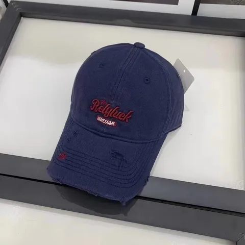 Gorra de Béisbol Rígida Desgastada con Bordado de Letras de Algodón Sombrero Casual de Protección Solar para Exteriores