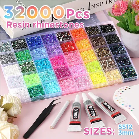 Platte Rug Hars Strass Steentjes Nagelkunst Edelstenen Meerkleurige Diamantschilderij Kristallen DIY Ambacht Decor Accessoires