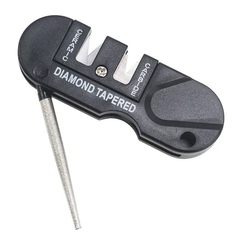 Draagbare 4 in 1 Outdoor Zakmessen Slijper Multifunctionele Wolframstaal Keramiek Diamant Slijpsteen Gereedschap