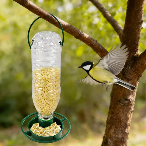 Buiten Kunststof Vogelvoederbak DIY Flesdop Vogelvoederbak Schaal Hangende Wilde Vogel Voeding Gereedschap Tuin Erf Decoratie Accessoires