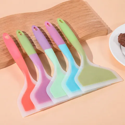 Wide Silicone Spatula Non-Stick Heat Resistant Tamagoyaki Turner For Kitchen Cooking Pancake Omelette Beef Steak Flipping Modern Minimalist Kitchenware