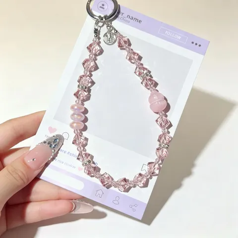 Crystal Beaded Phone Charm Gourd Pendant Cute Bag Hanging Ornament Keychain Niche Design Accessories For Women