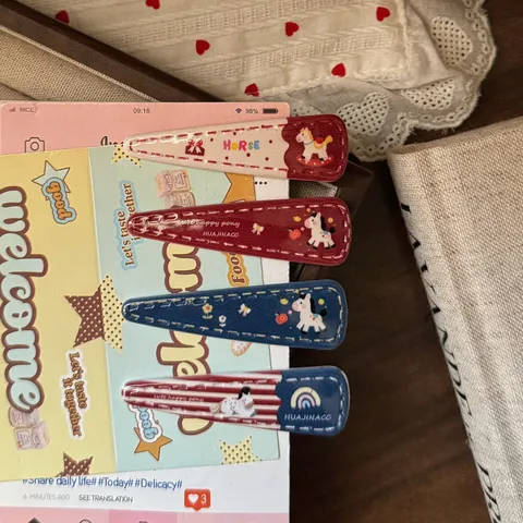 Cute Cartoon Pony Hair Clip Resin Duckbill Hairpin Sweet Hair Accessories For Girls Women