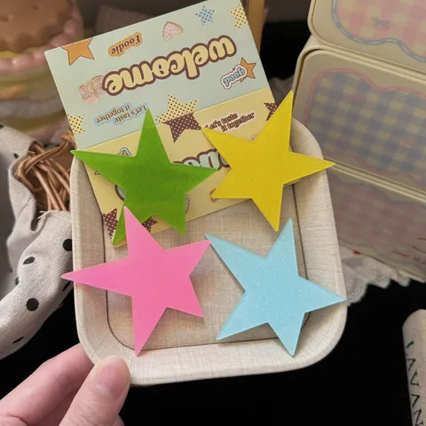 Sweet Acrylic Star Hair Clip Cute Glitter Star Hairpin Sweet Daily Hair Styling Accessories For Women Girls